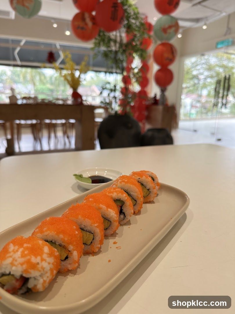 Sushi Rolls with Soy Sauce