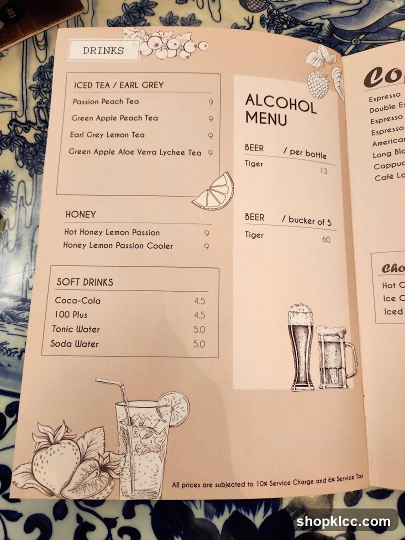 Drinks Menu