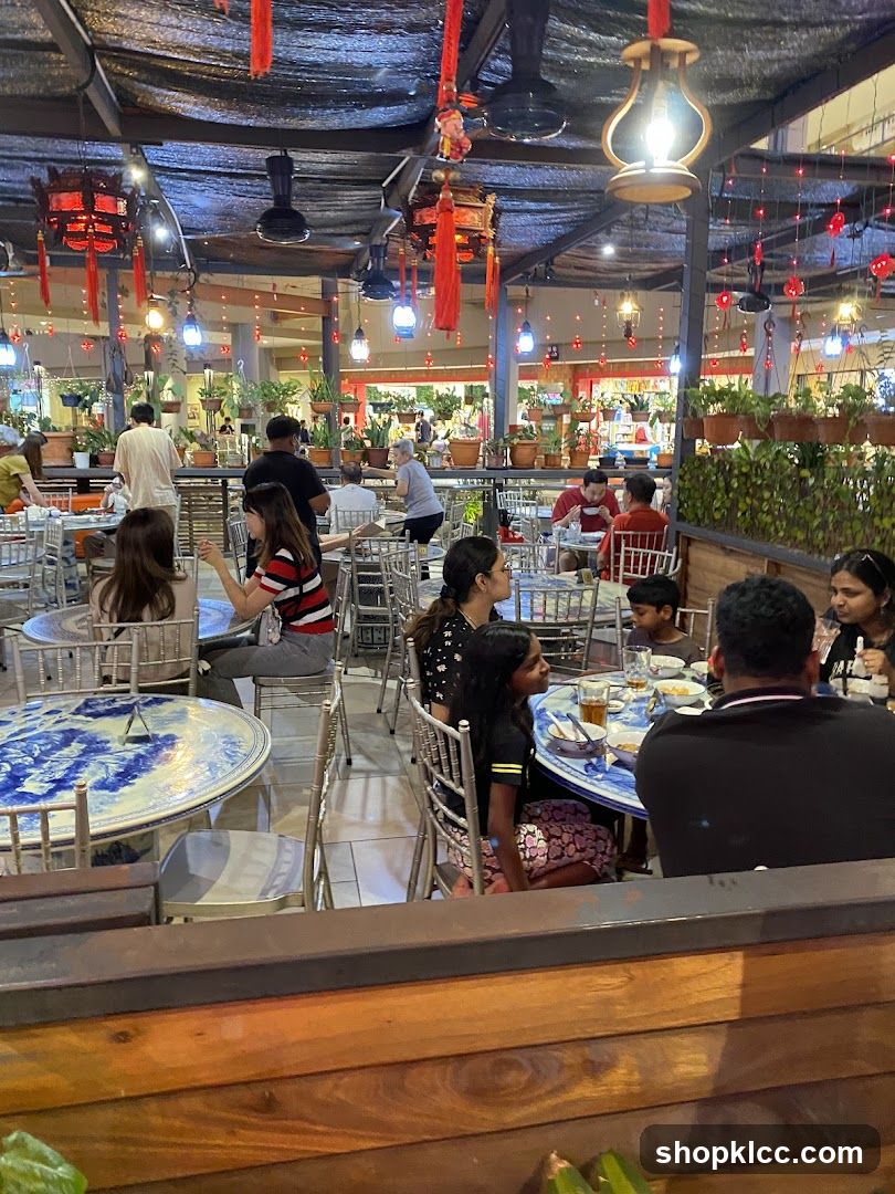 Restaurant Interior with Patrons