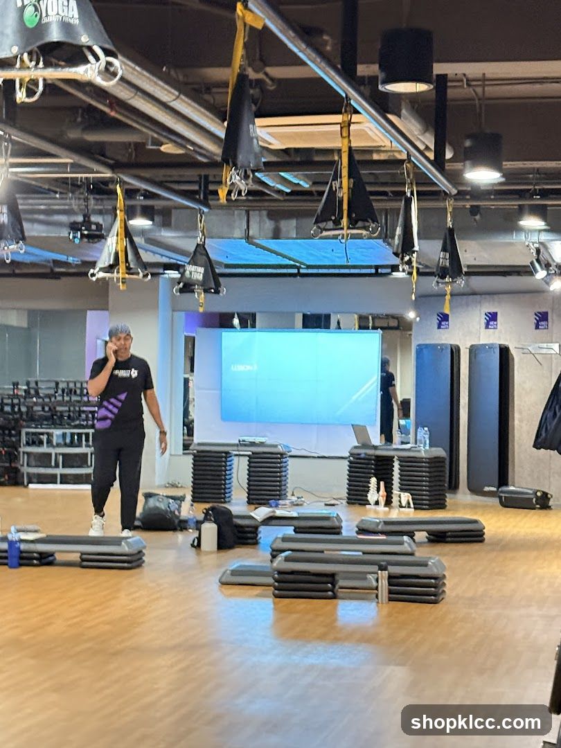 Fitness Studio with Yoga Equipment