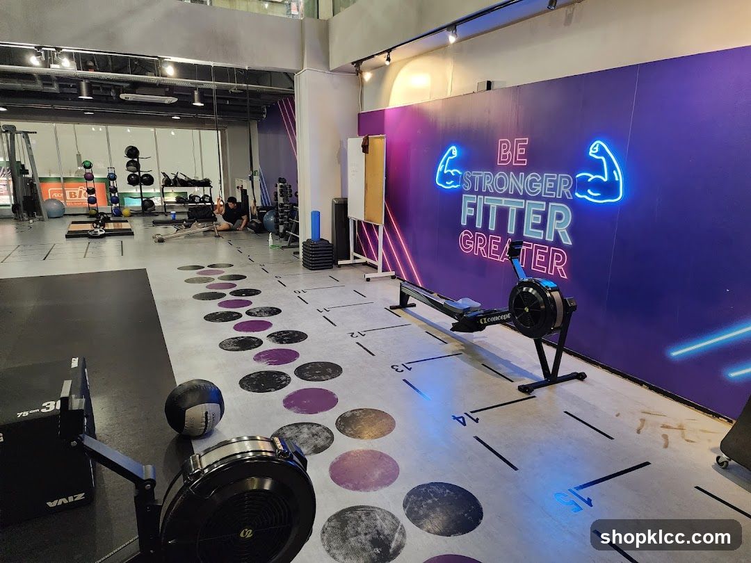 Gym Interior with Motivational Wall Art