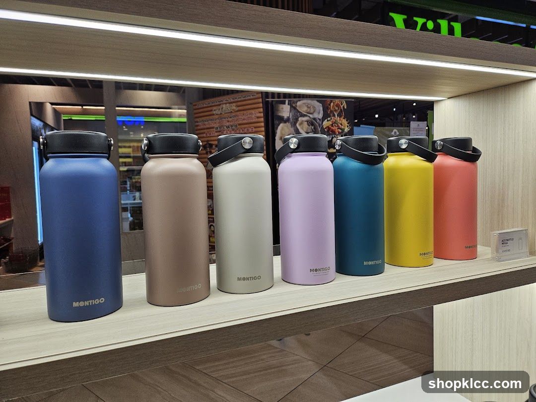 Colorful Water Bottles on Display