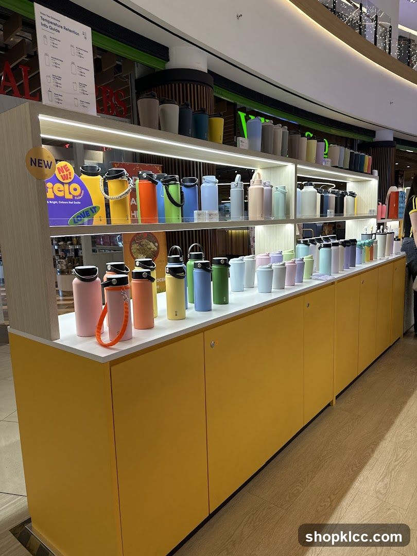 Display of Water Bottles