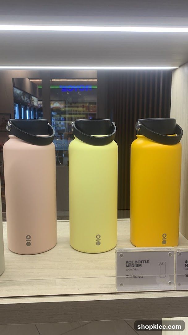 Water Bottles on Display