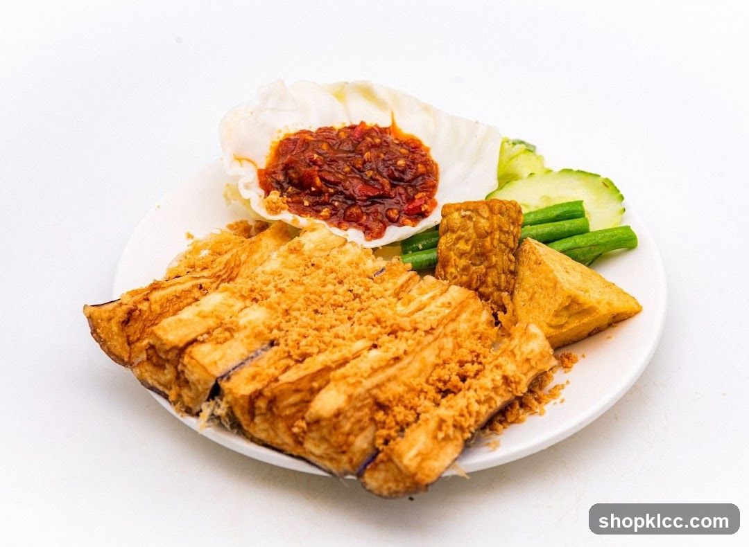 Fried Eggplant and Tofu Platter