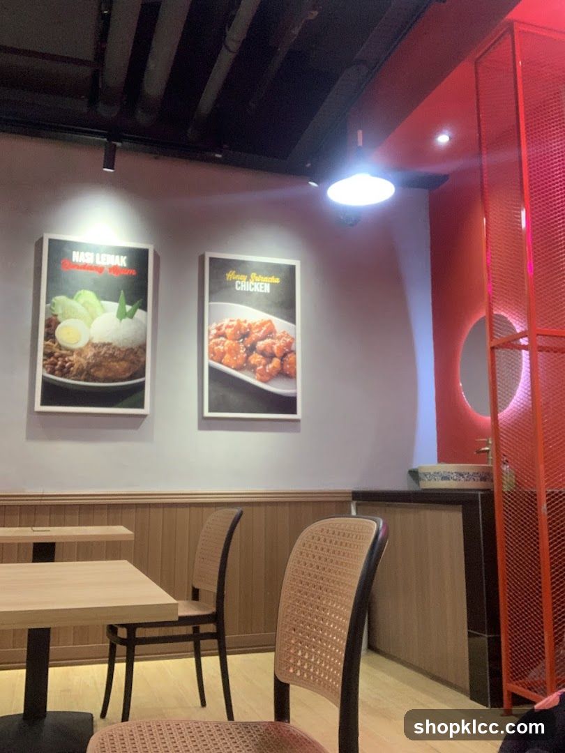 Restaurant Interior with Food Posters