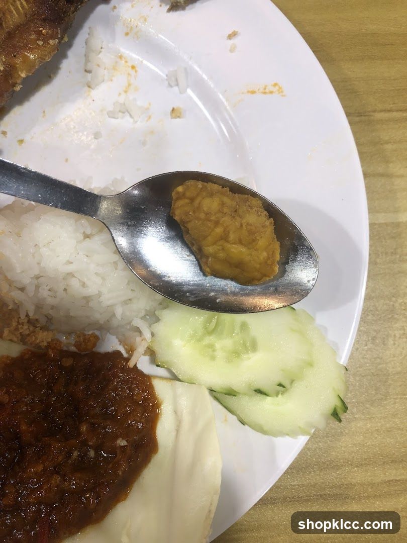 Fried Food with Rice and Condiments
