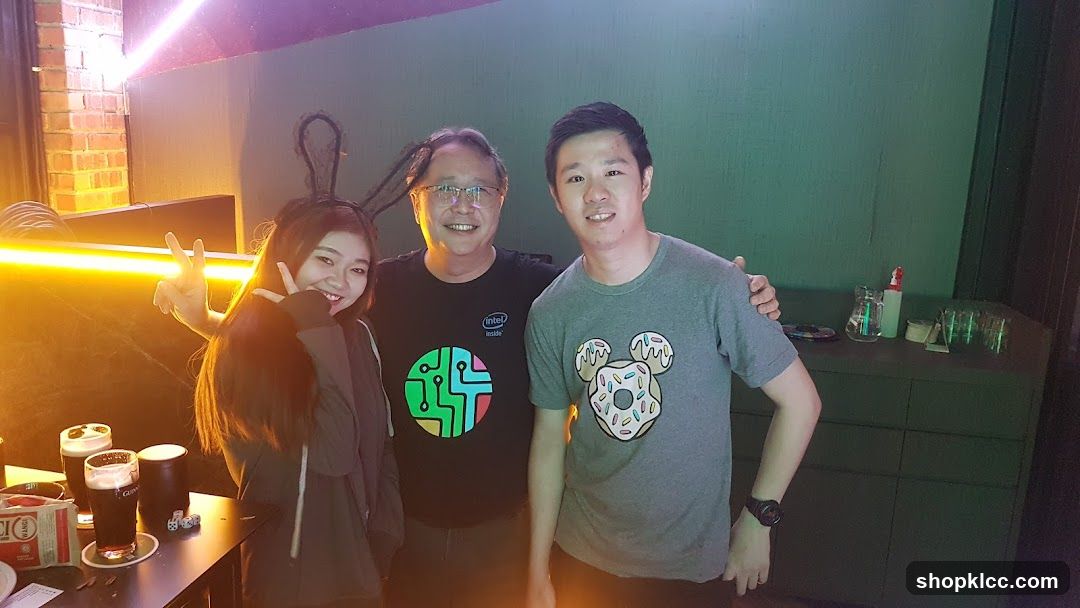 Three people posing for a photo