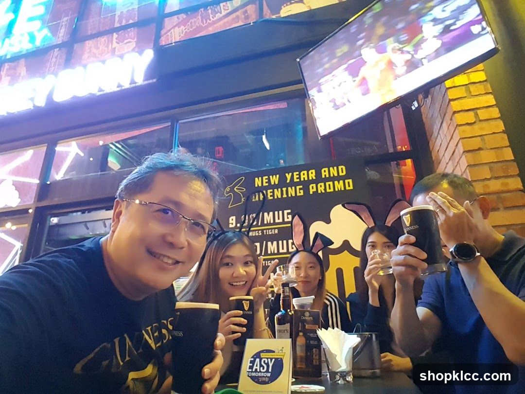 People enjoying drinks at a bar