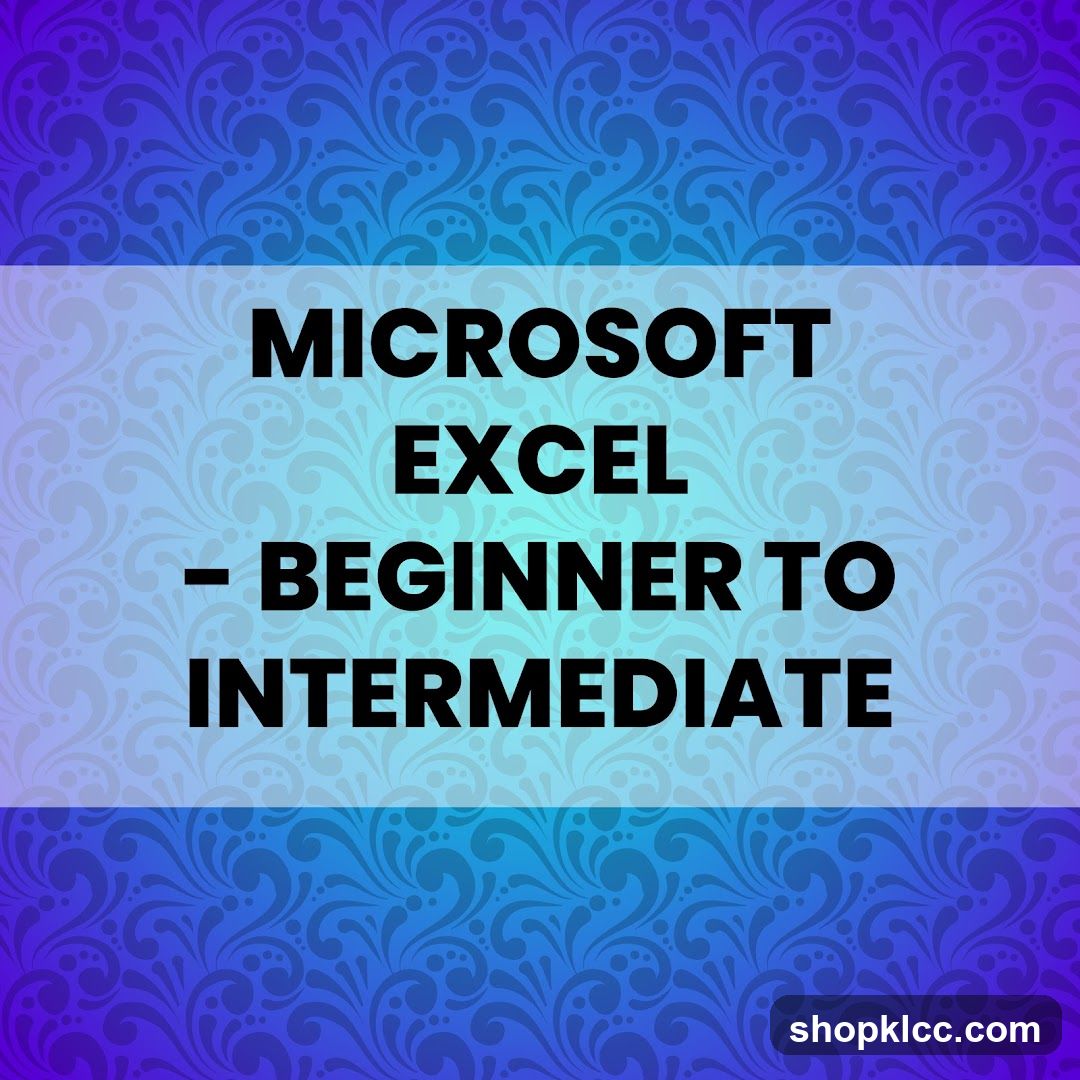 Microsoft Excel - Beginner to Intermediate