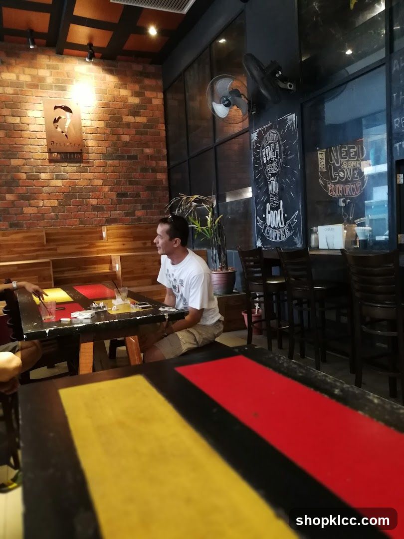 Cafe Interior with Patrons