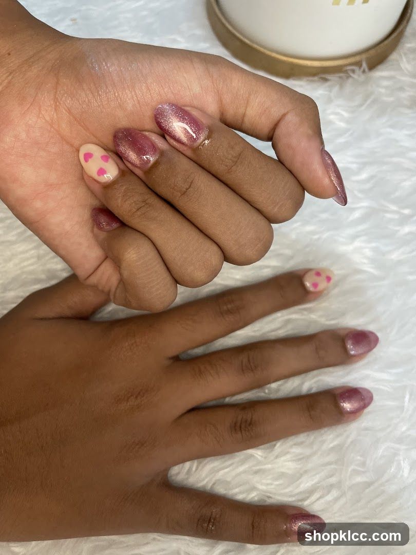 Nails with Heart Design