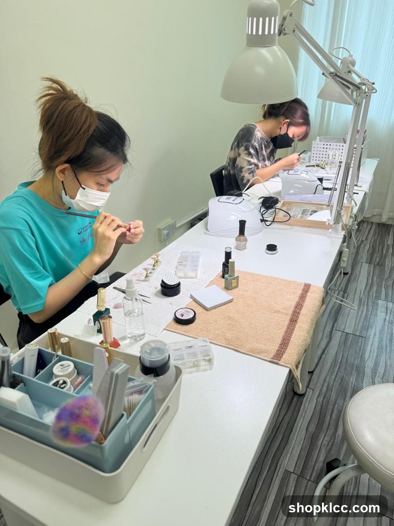 Nail Technicians Working