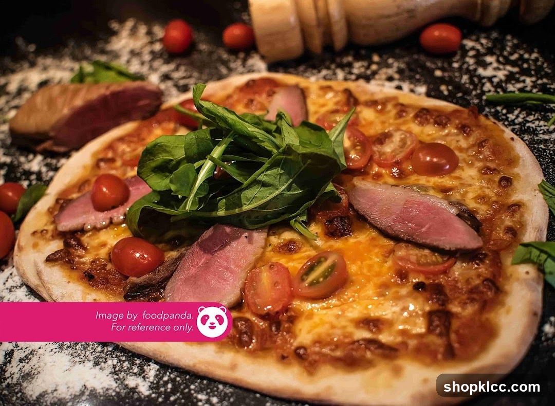 Pizza with Meat and Tomatoes