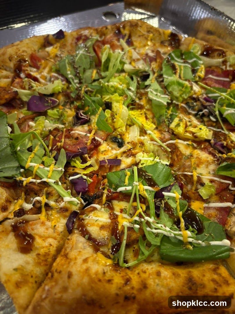 Pizza with fresh toppings