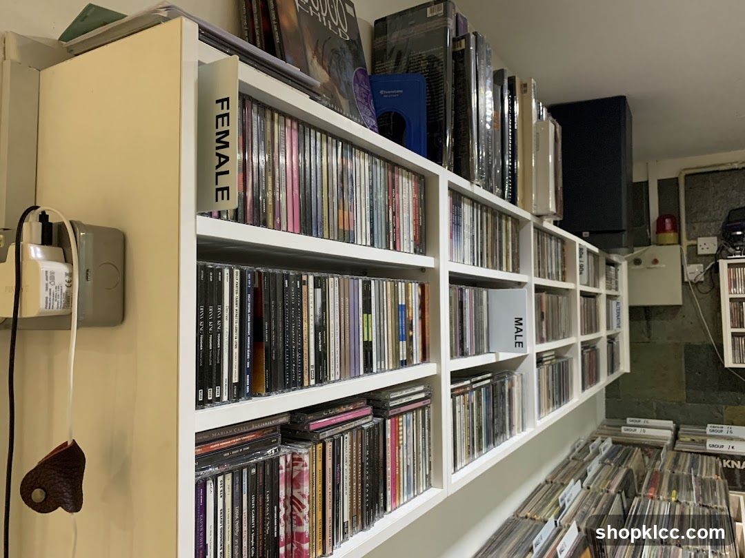 CDs on Shelves