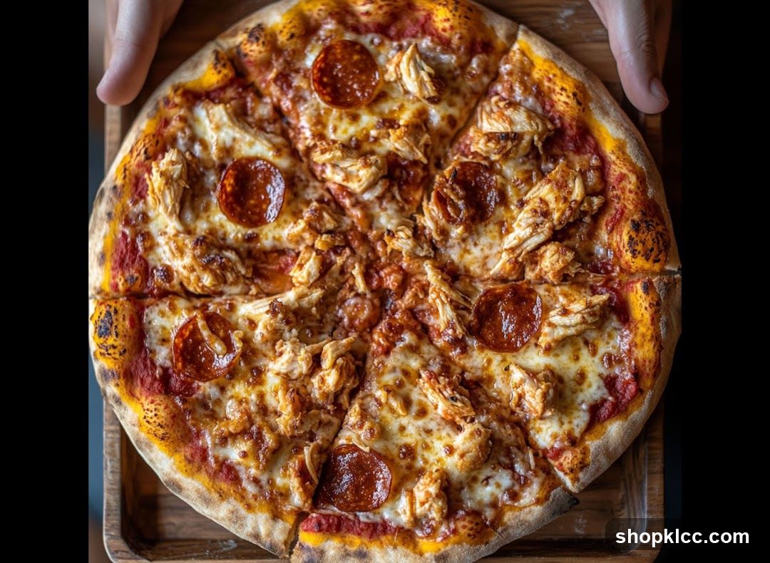 Pepperoni and Chicken Pizza
