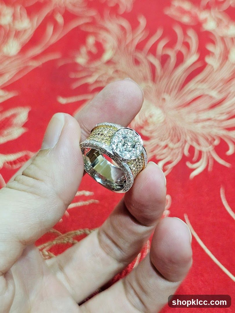 Diamond Ring on Finger
