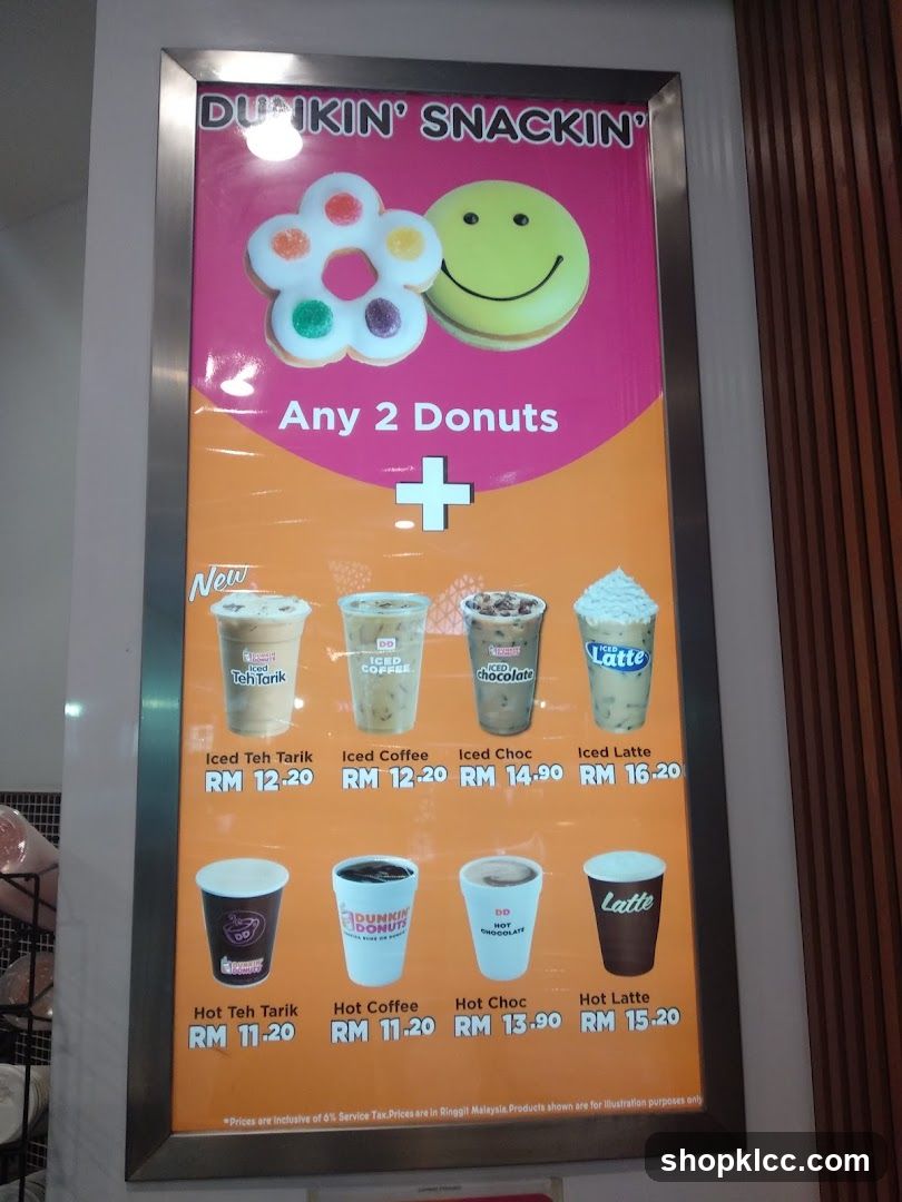 Dunkin' Snackin' Promotion Board