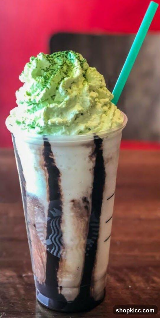 Matcha Frappuccino with Chocolate Drizzle