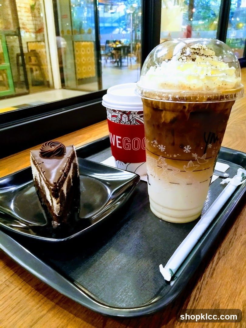 Coffee and Cake on a Tray