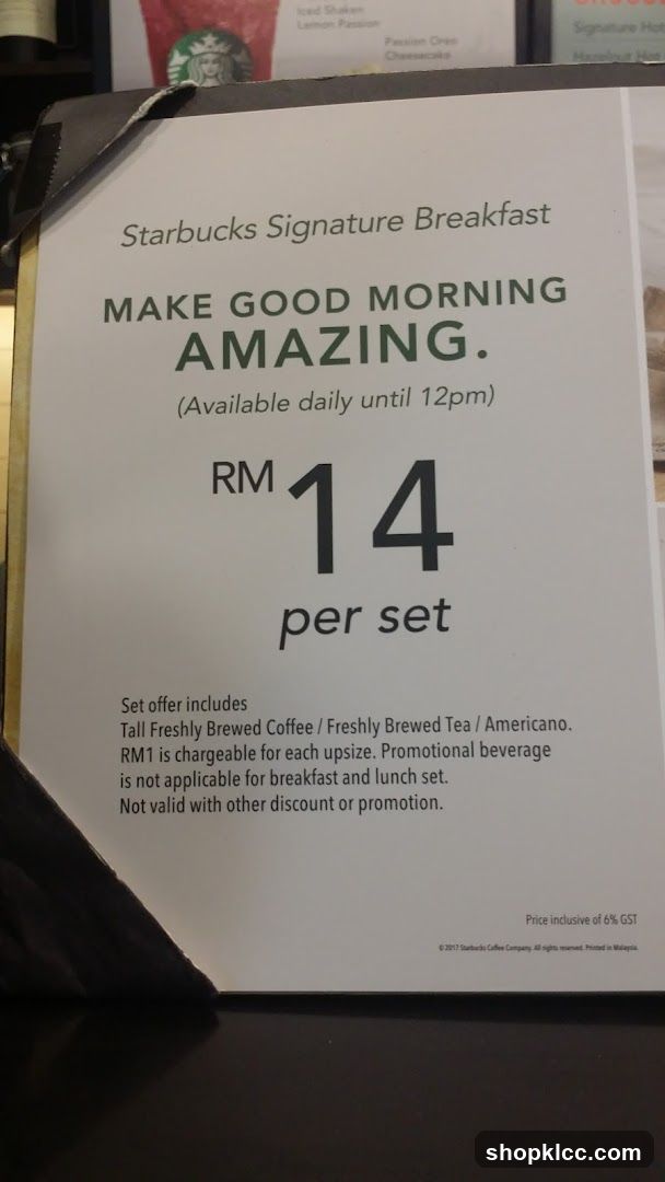 Starbucks Breakfast Offer