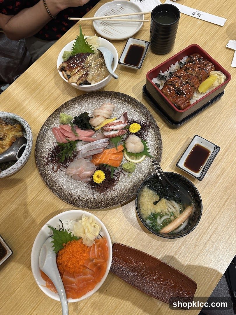 Sushi and Japanese Meal Spread