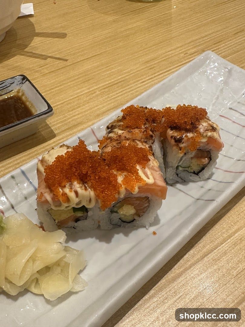 Sushi Platter with Salmon and Tuna Roe