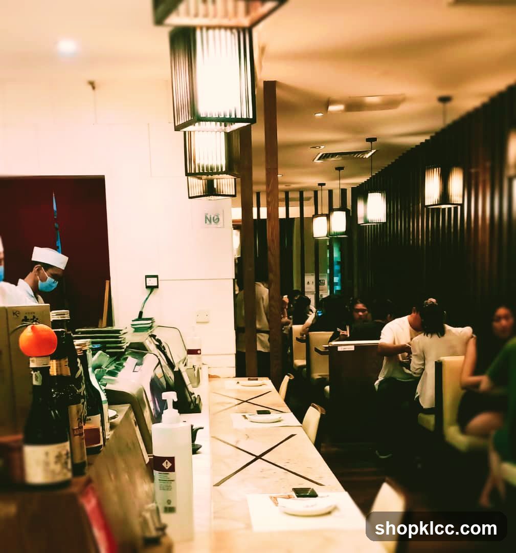 Restaurant Interior with Open Kitchen