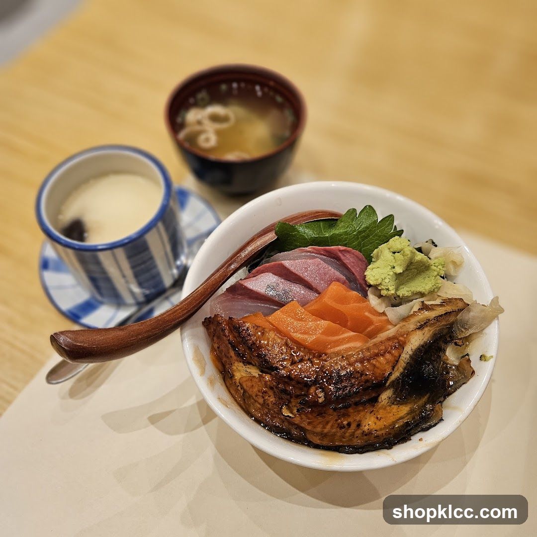 Japanese Bowl with Sashimi and Broth