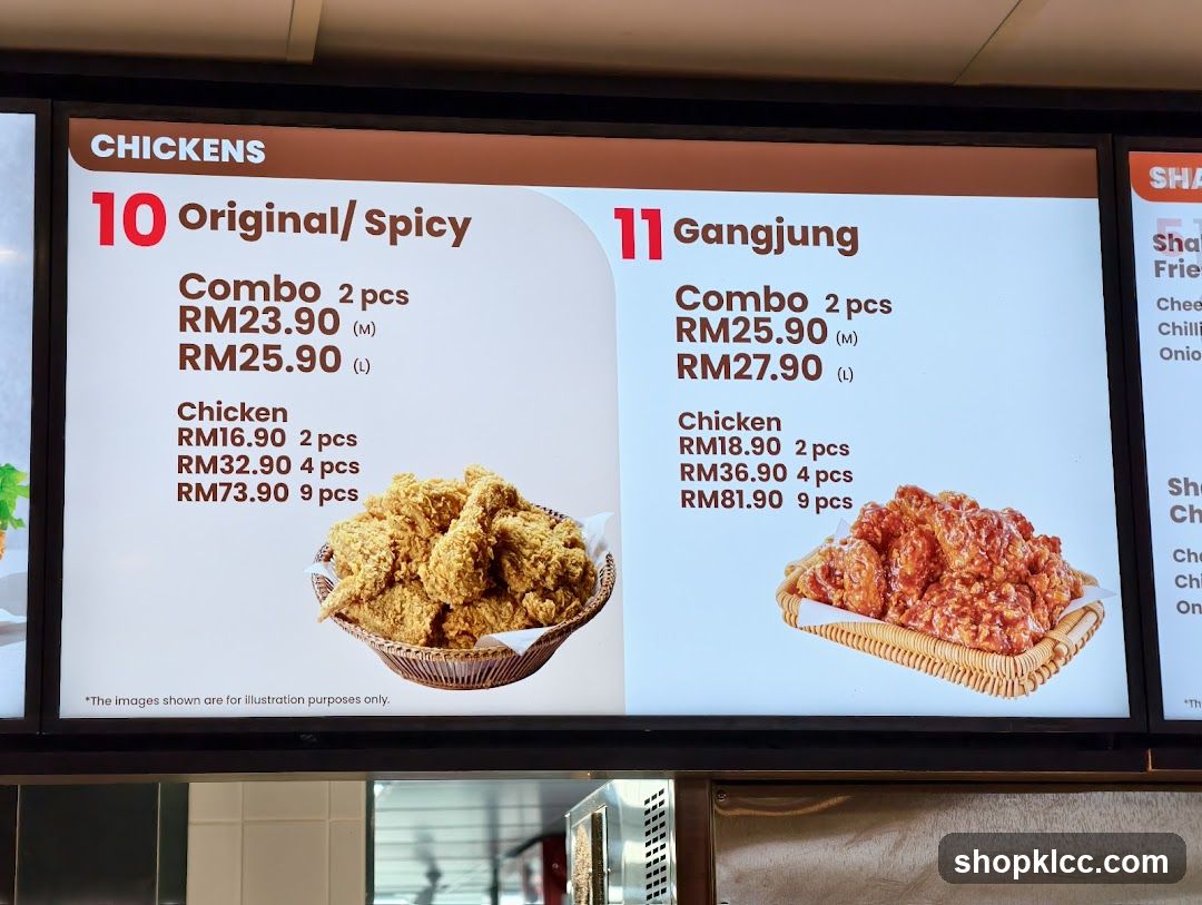 KFC Menu Display
