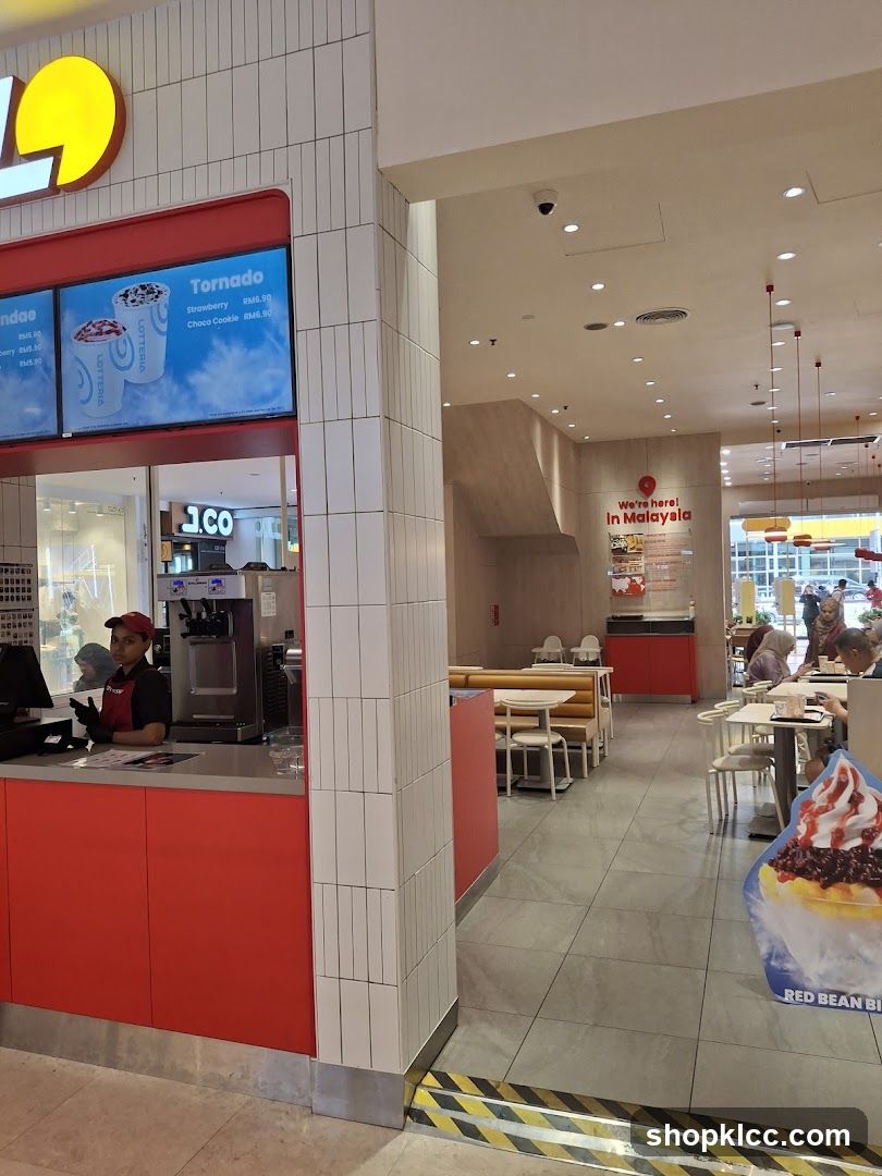 Ice Cream Shop Interior and Counter