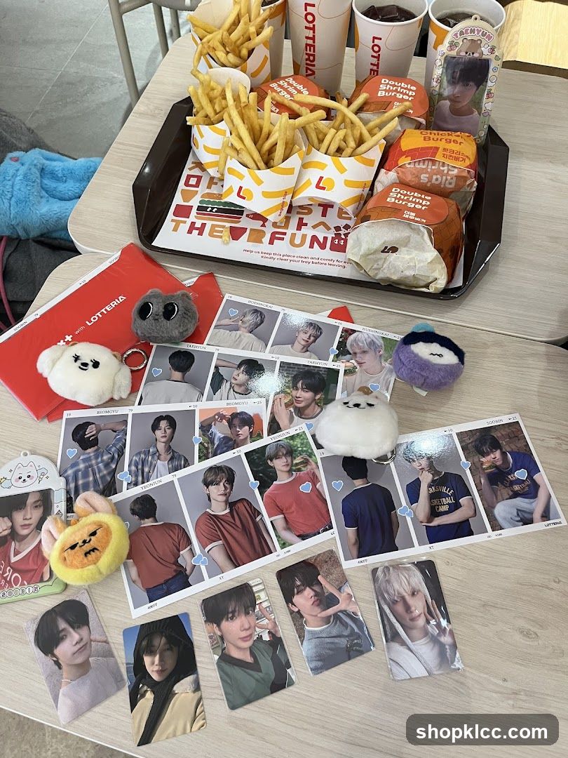 Lotteria Meal and Merchandise Spread