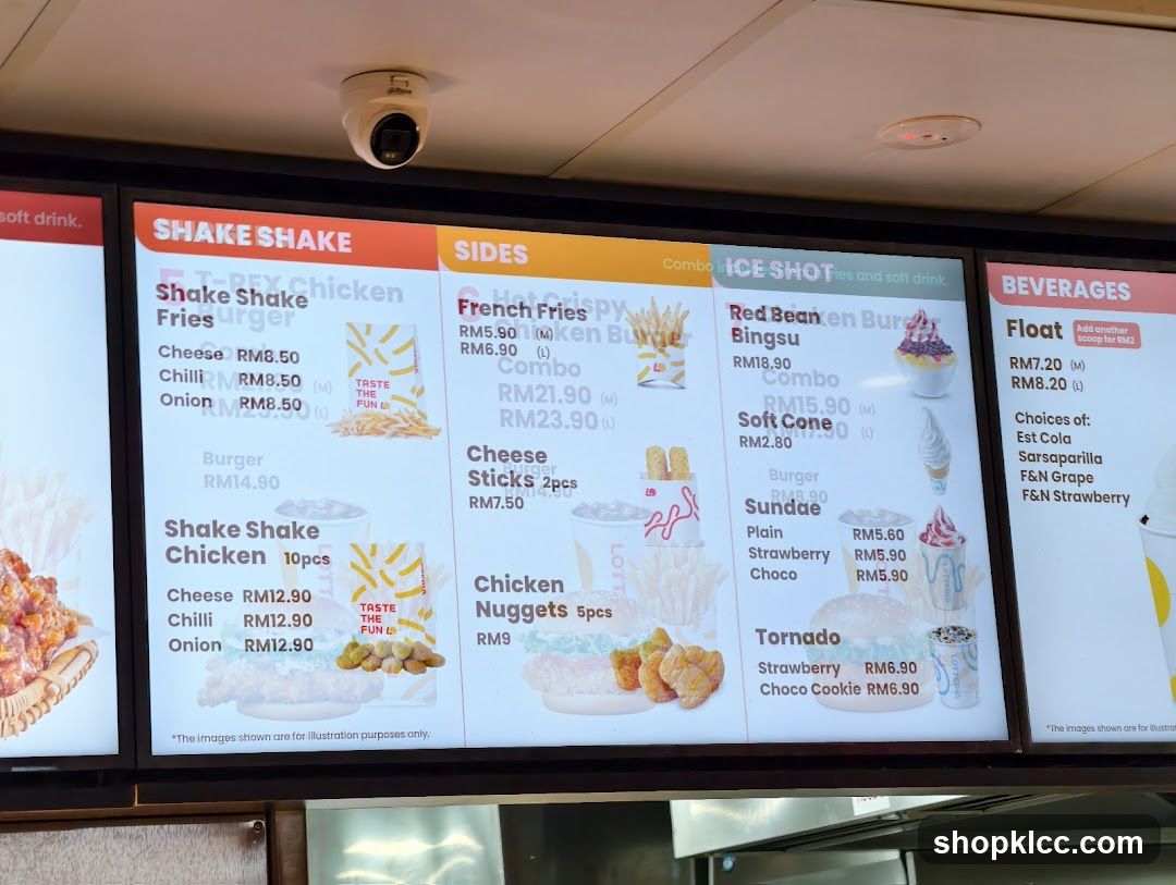 Shake Shake Menu Board