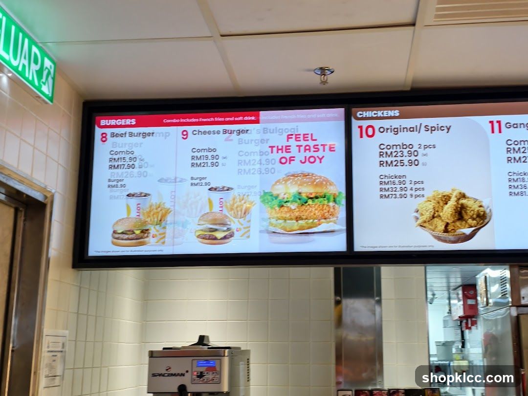 Burger and Chicken Menu Board
