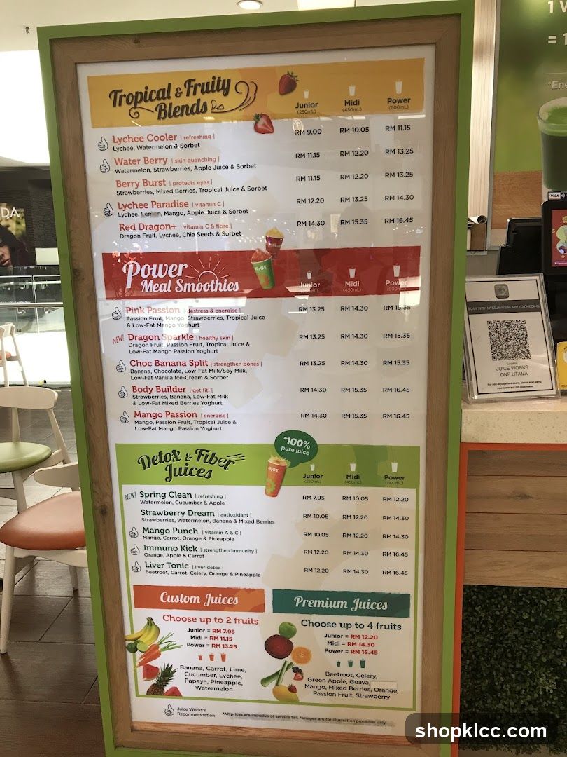Juice Works Menu