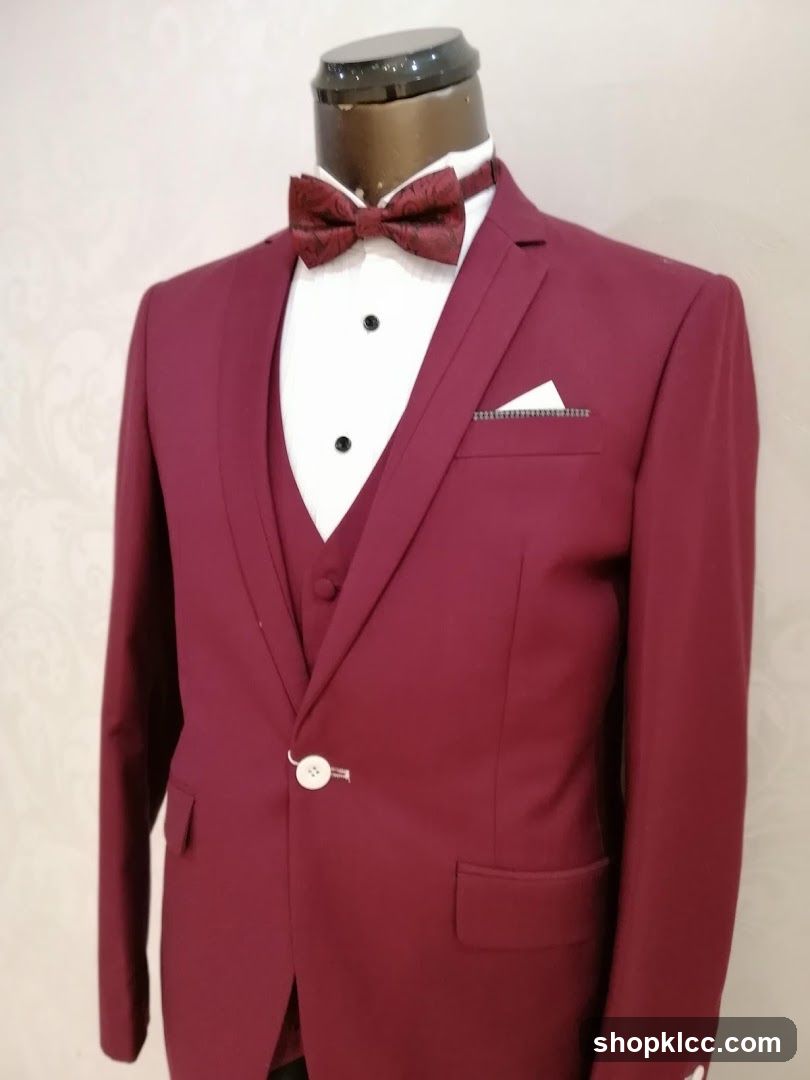 Maroon Suit Display