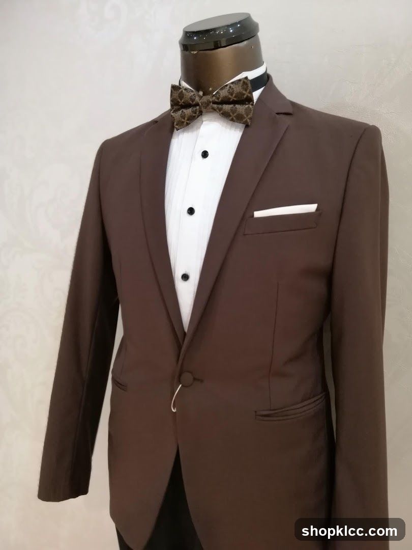 Mannequin in a brown suit