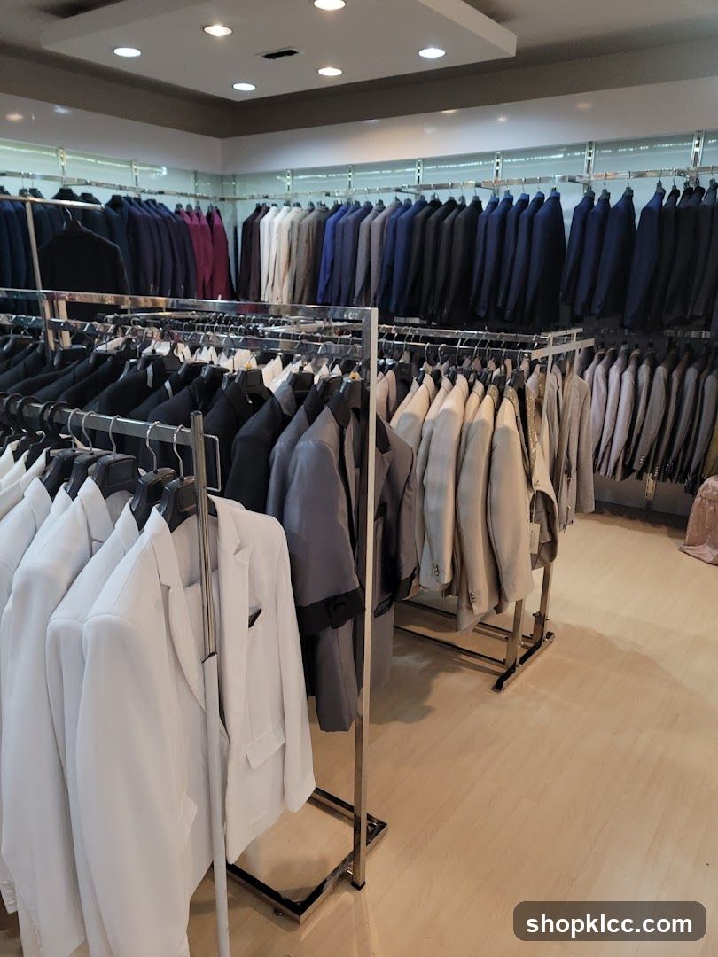 Men's Suits Display