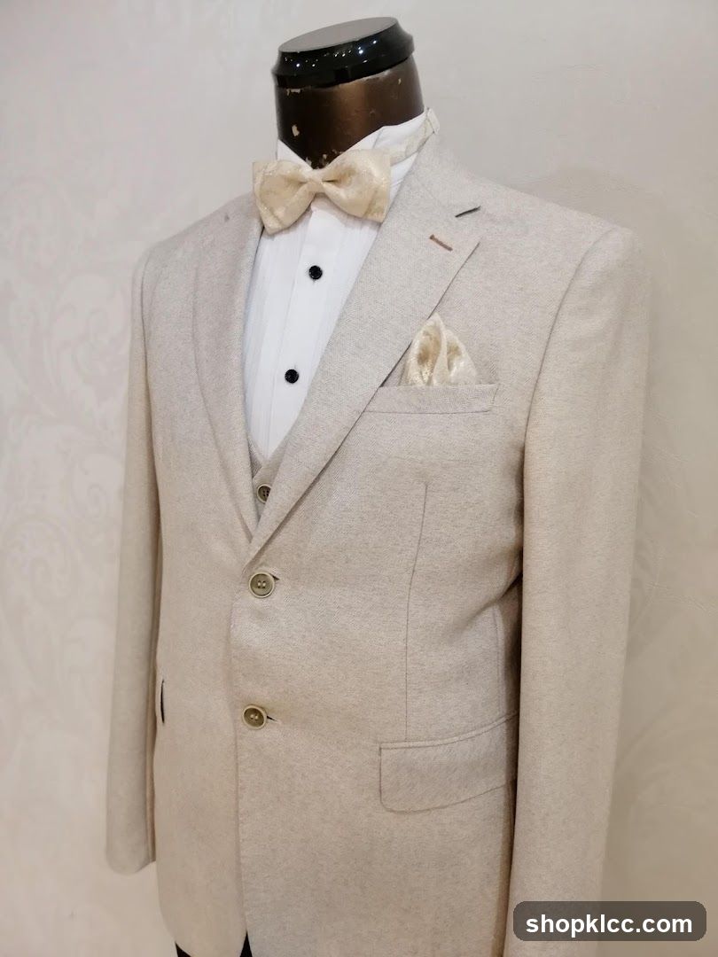 Mannequin in a light-colored suit