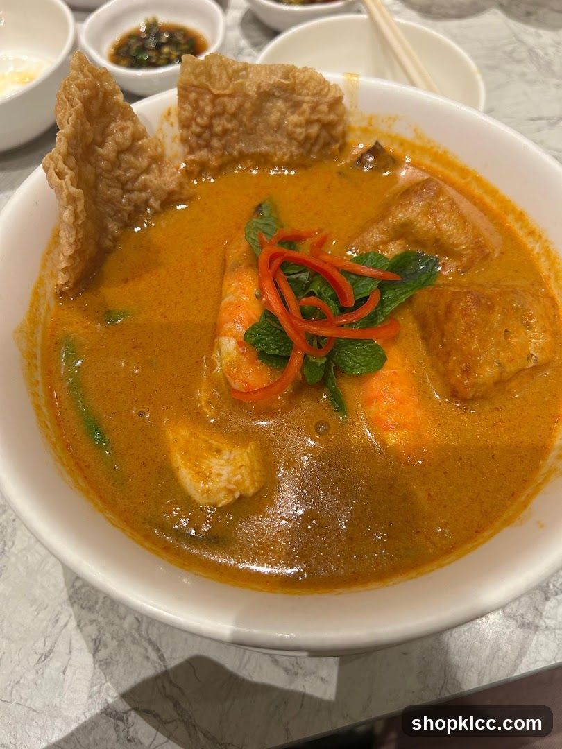 Curry Laksa with Shrimp and Tofu