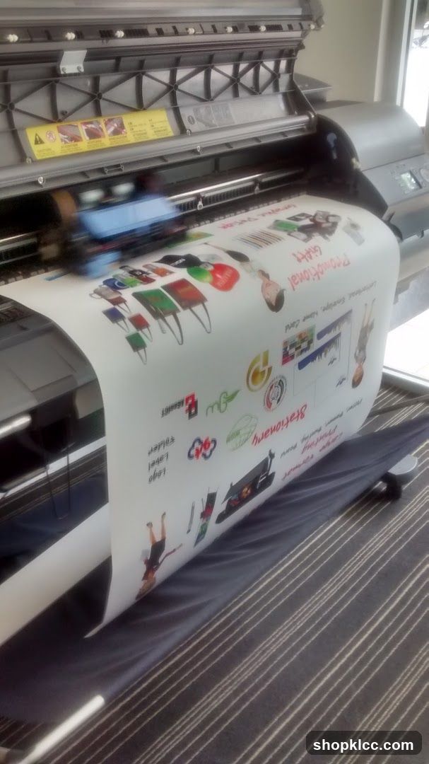 Large Format Printer Printing Promotional Materials
