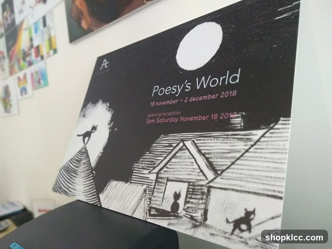 Poesy's World Exhibition Poster