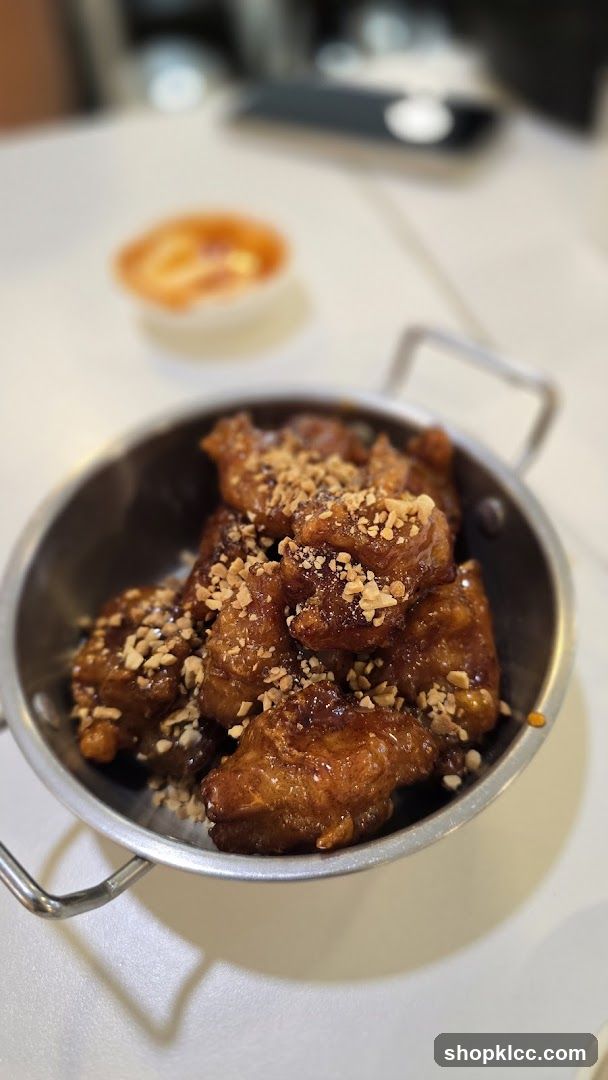 Sesame Chicken in Metal Bowl