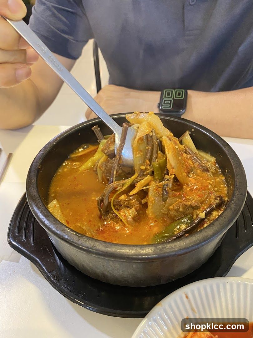 Korean stew in stone pot