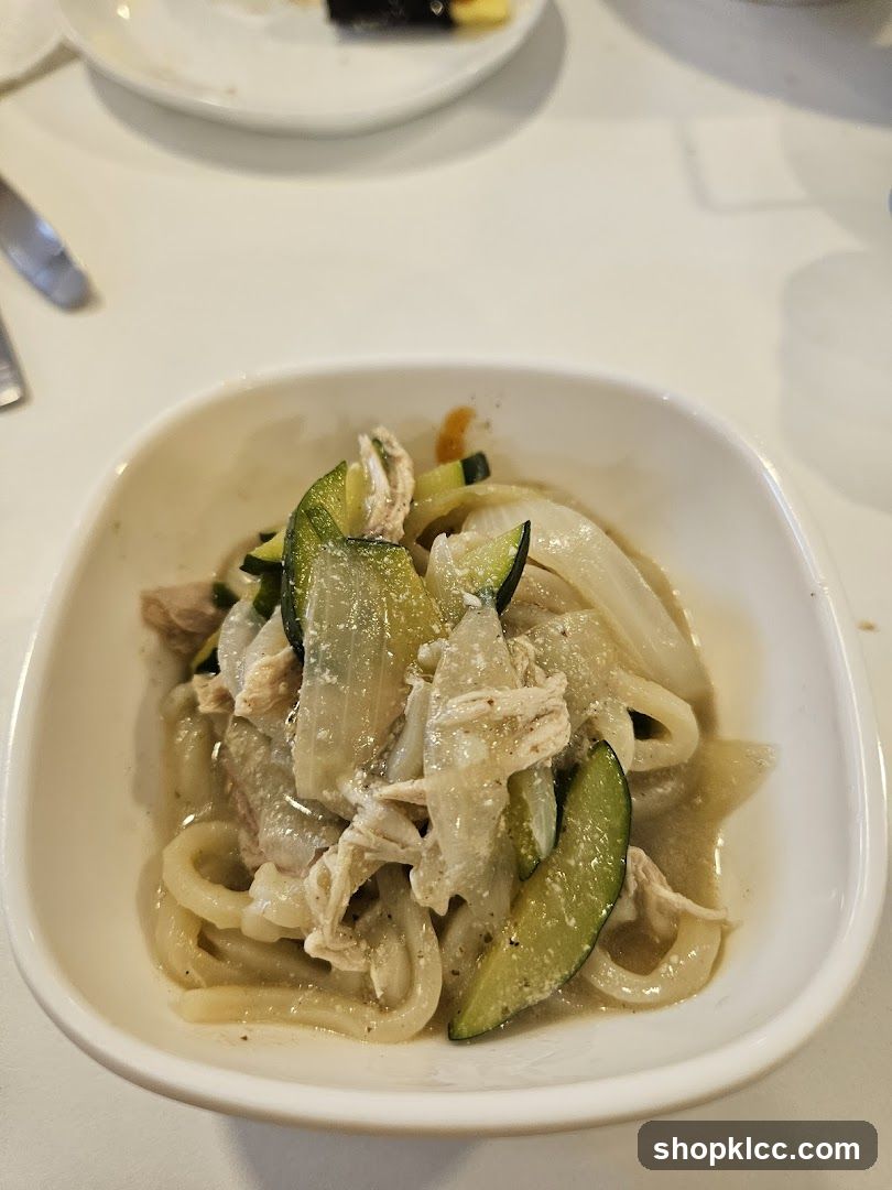 Chicken and Zucchini Udon Bowl