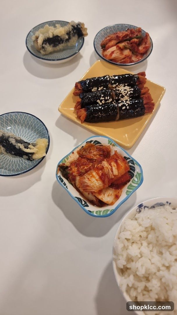 Korean-style meal spread