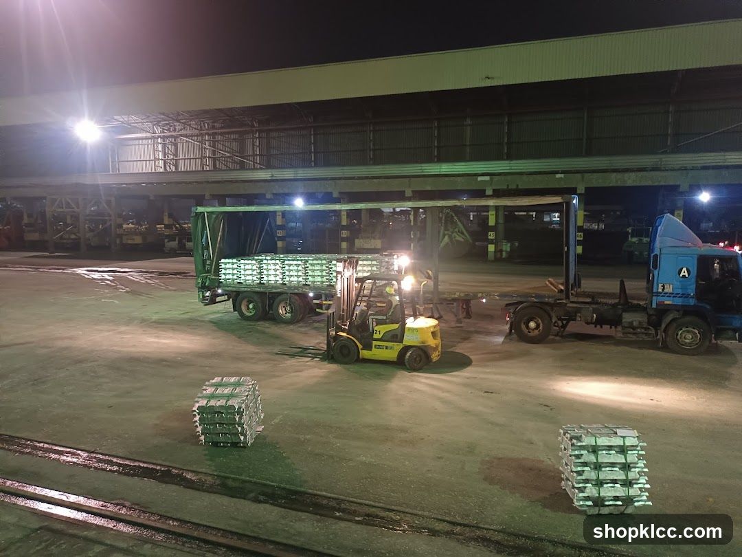 Industrial Loading Area at Night