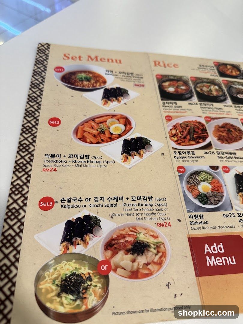 Korean Cuisine Set Menu