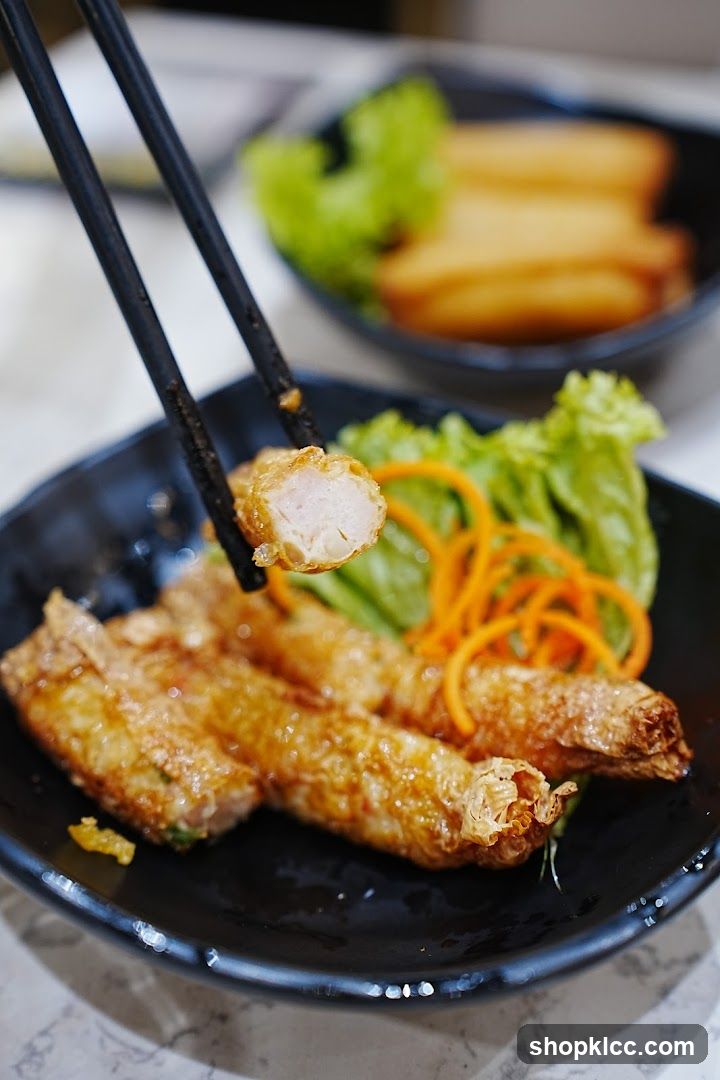 Fried Rolls with Lettuce and Carrots